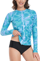 Axesea Long Sleeve Zip UPF 50 Rash Guard