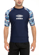 Axesea Team Short Sleeve UPF 50 Rash Guard——Feeling Nature