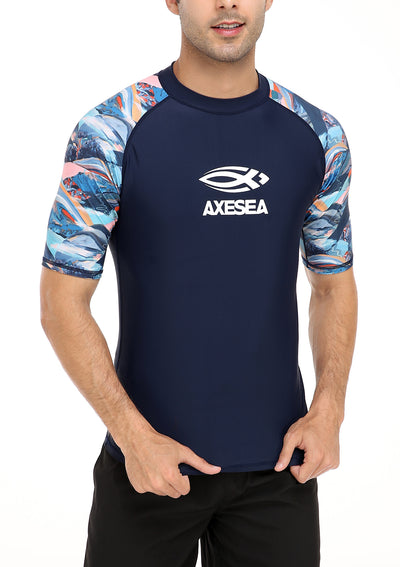 Axesea Team Short Sleeve UPF 50 Rash Guard——Feeling Nature