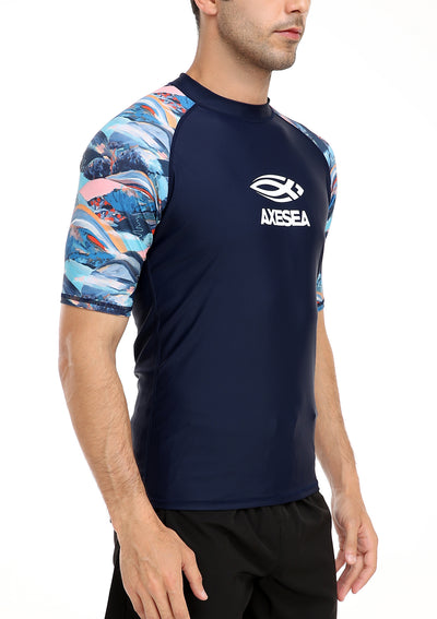 Axesea Team Short Sleeve UPF 50 Rash Guard——Feeling Nature