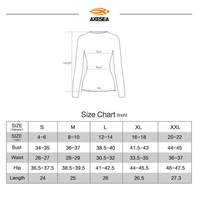 Axesea Long Sleeve UPF 50 Rash Guard Top